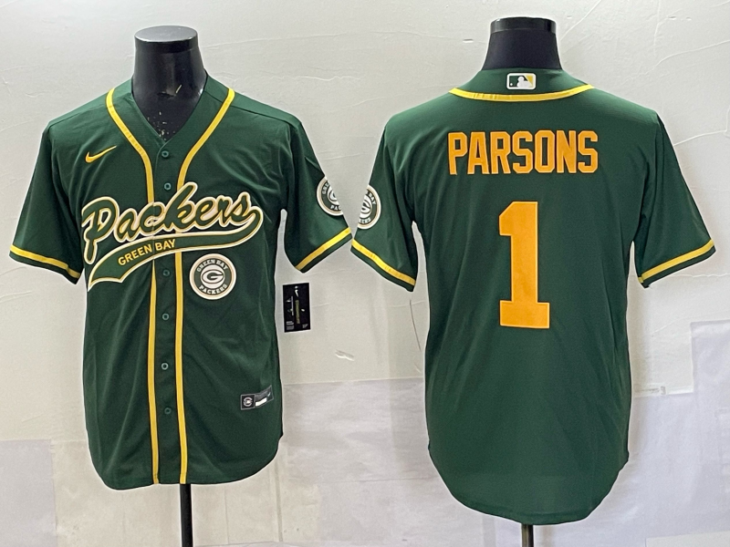 Men Green Bay Packers #1 Parson green Nike NFL 2025 jersey 04->green bay packers->NFL Jersey